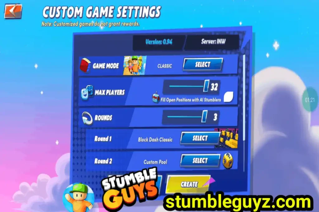 Stumble Guys MOD APK Custom Party Game Settings